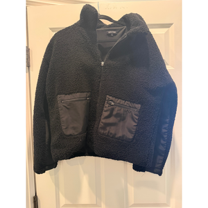 Year Of Ours Black Fleece Zip-Up Jacket